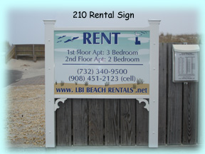 Our Rental Sign In Front Of 210